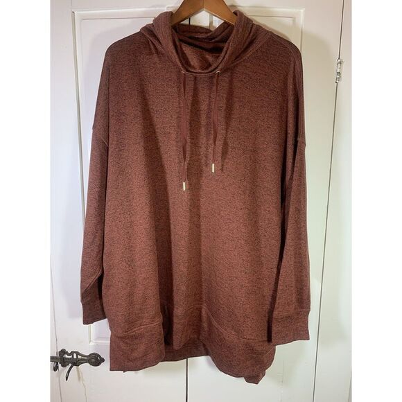 Gap Cowl Neck Sweatshirt Womens Plus Size 3X Pockets Pullover Funnel Athleisure - Picture 2 of 16